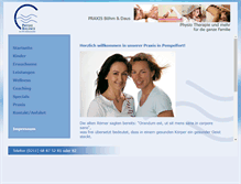 Tablet Screenshot of physio-boehm-daus.de